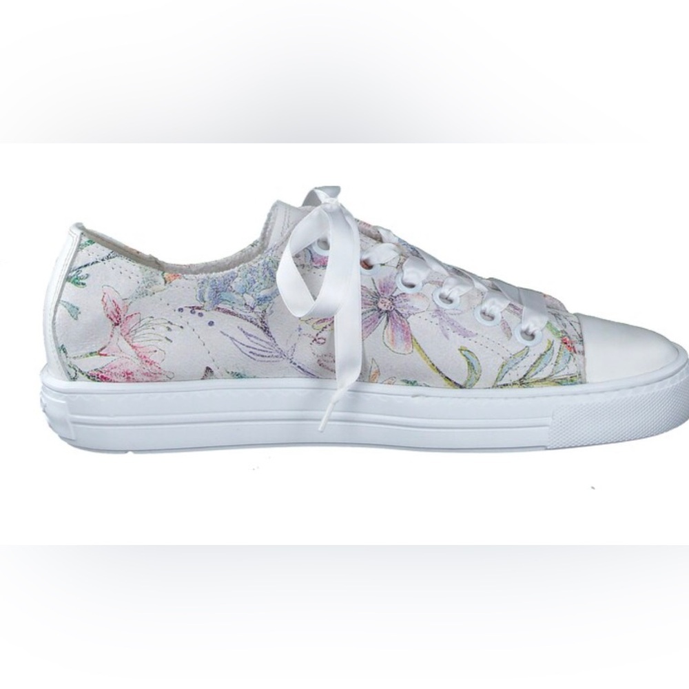 Paul Green Karina Floral leather Sneakers  UK 6 US 8.5 NWT